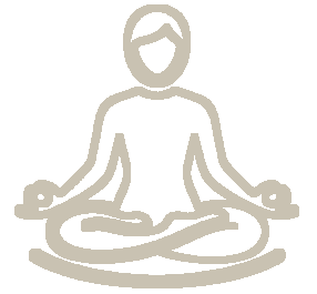 Pictogramme méditation, posture en lotus